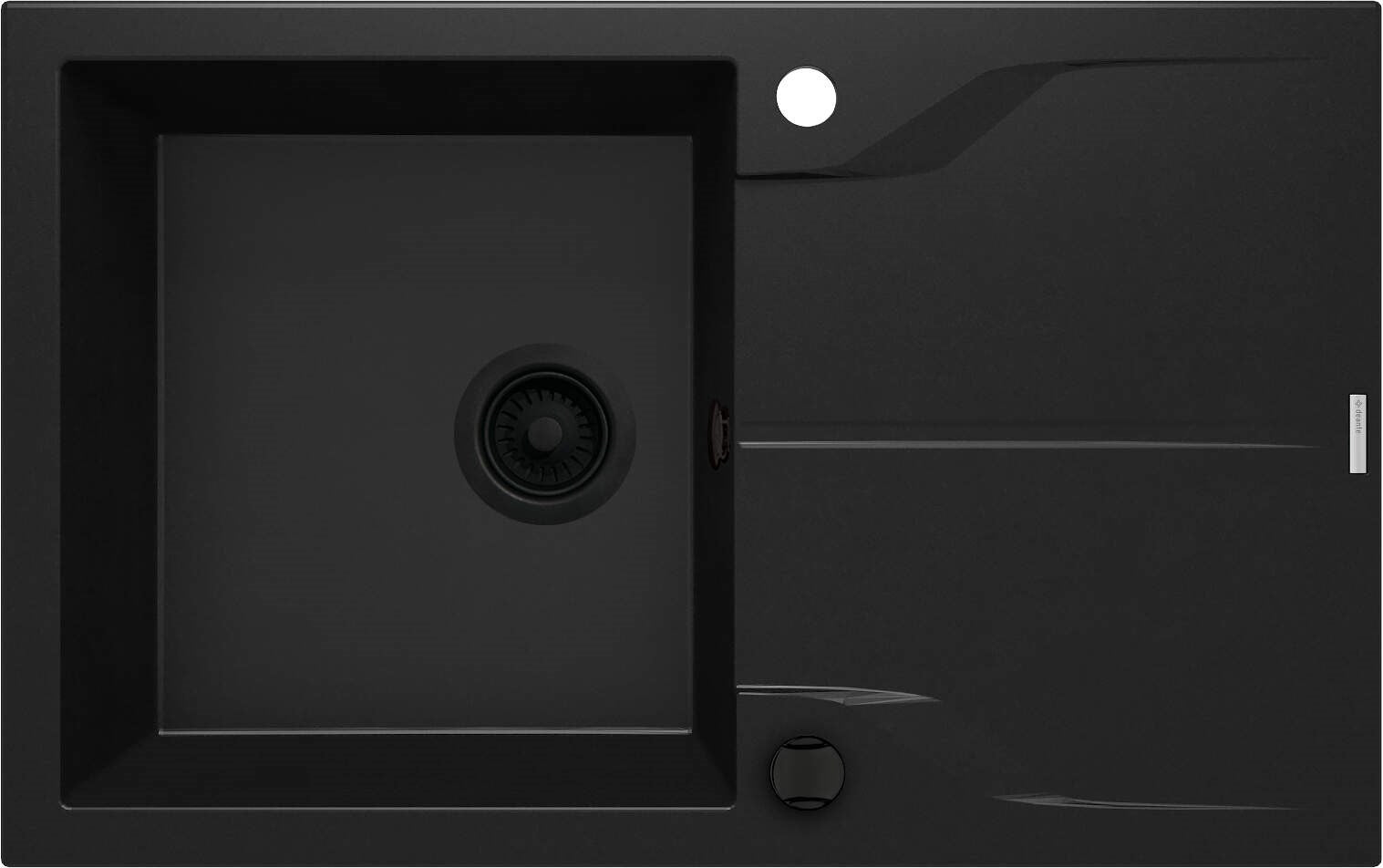 Deante Granite Sink 1-Bowl with Drainer Flush Mounted