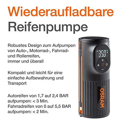 OSRAM TYREinflate 2000 Mobile Tire Inflator with Digital Display