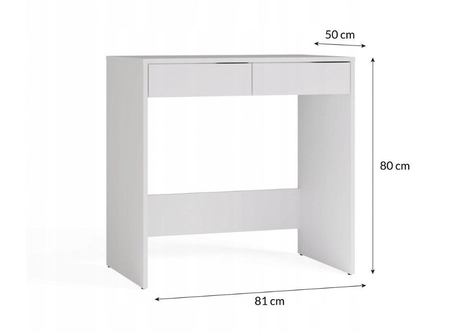 Topeshop MARINA 2S Desk White with 2 Drawers