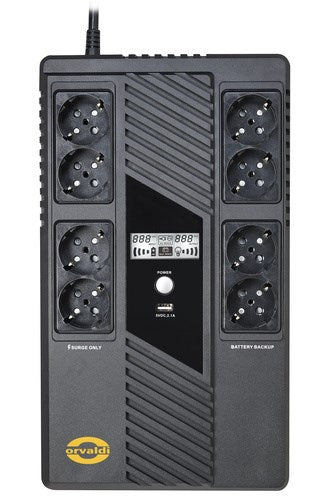 Orvaldi UPS Power Supply 1000 kVA 600 W Line-Interactive VAM-1000