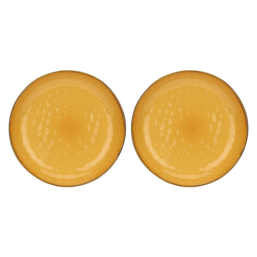 Set of 2 Concerto Ocra Round Bowls - Yellow  30 cm