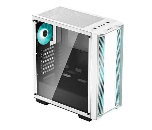 DeepCool CC560 WH V2 Midi Tower - Spacious Case with Pre-Installed LED Fans