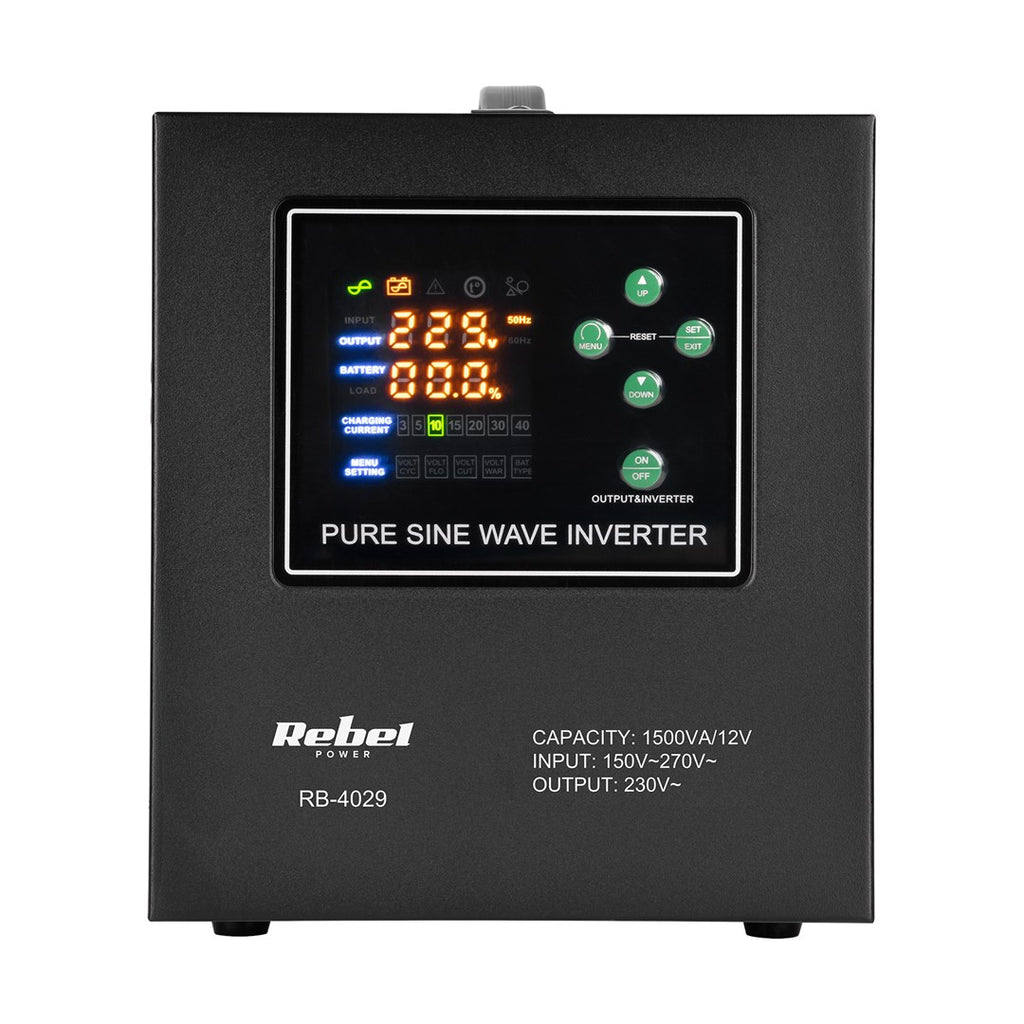 Rebel UPS Power Supply Pure Sine Wave 1500VA 1050W 12V Model RB-4029