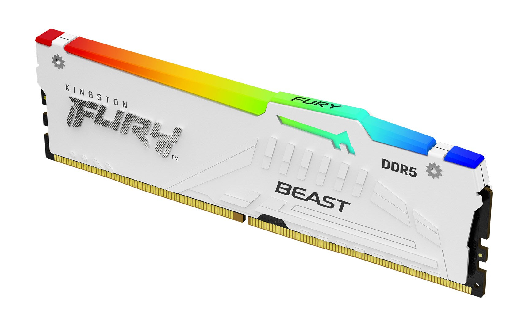 Kingston FURY Beast RGB - DDR5 - Kit - 64 GB: 2 x 32 GB - DIMM 288-PIN - 3000 MHz / PC5-48000 - CL36 - 1.35 V - ungepuffert - on-die ECC - white (KF560C36BWEAK2-64)