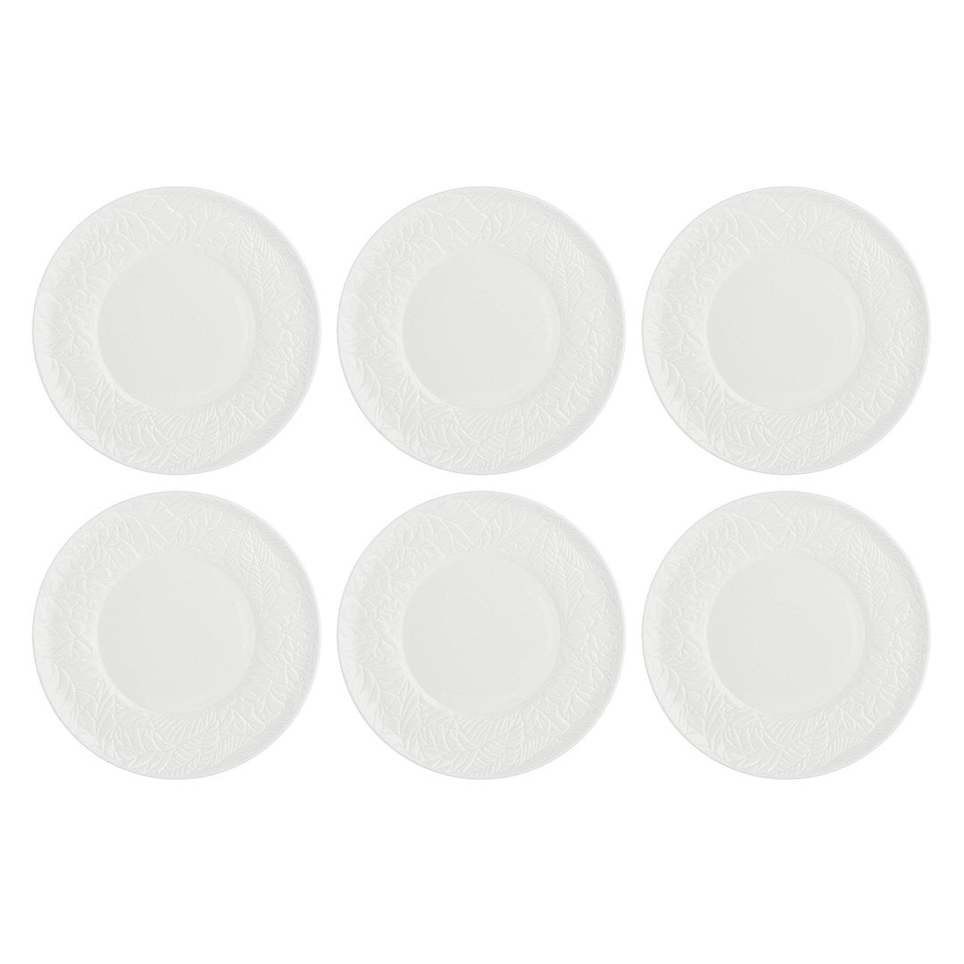 La Porcellana Bianca Set of 6 Bosco Salad Plates - White 21.5 cm