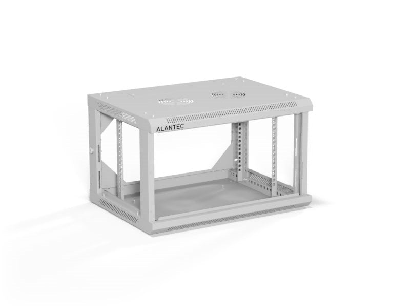 A-LAN 19" 6U Wall-Mounted Cabinet Grey Dimensions: 600x450 mm Lockable