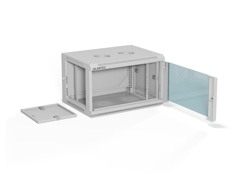 A-LAN 19" 6U Wall-Mounted Cabinet Grey Dimensions: 600x450 mm Lockable
