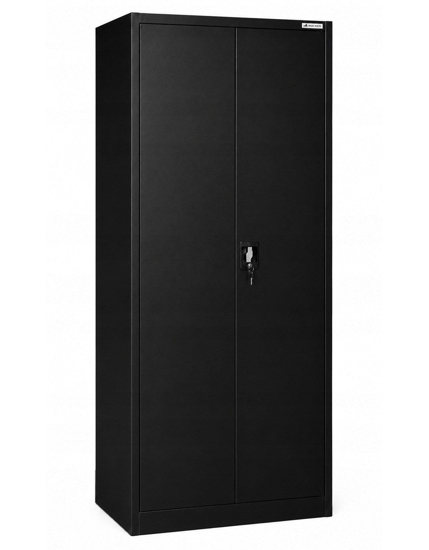Iron Mate Wardrobe Mars_9005 - Metal, 1850 mm Height, 900 mm Width, 450 mm Depth, Black