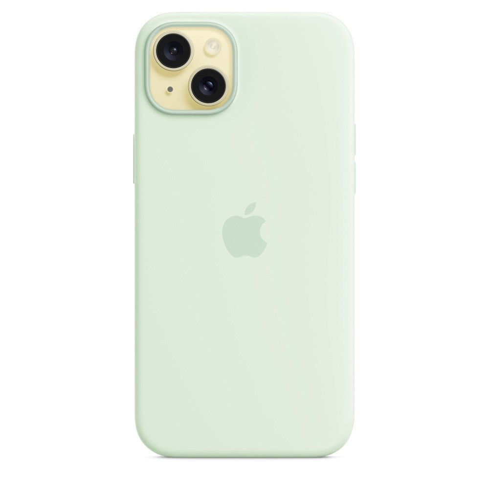 Apple iPhone 15 Plus Silicone Case - Mint - MagSafe - Model MWNG3ZM/A