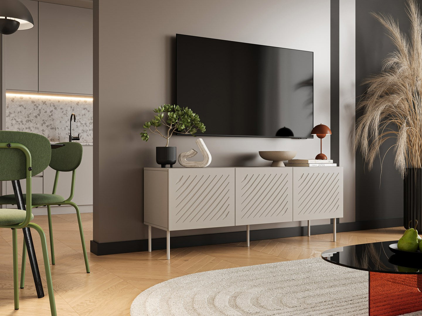 Cama RTV Cabinet SIENA 150.5x40x60 Cashmere Matt