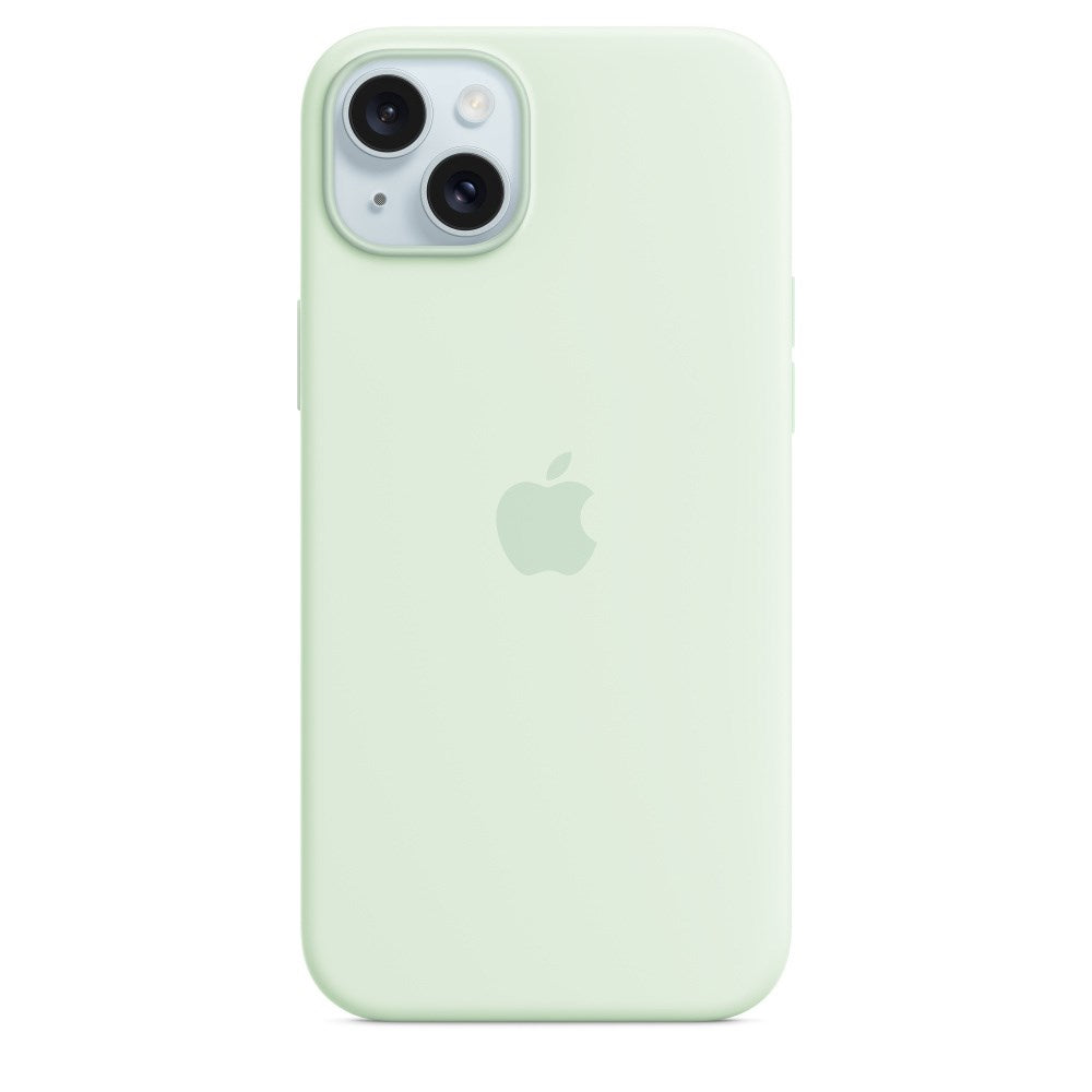 Apple iPhone 15 Plus Silicone Case - Mint - MagSafe - Model MWNG3ZM/A
