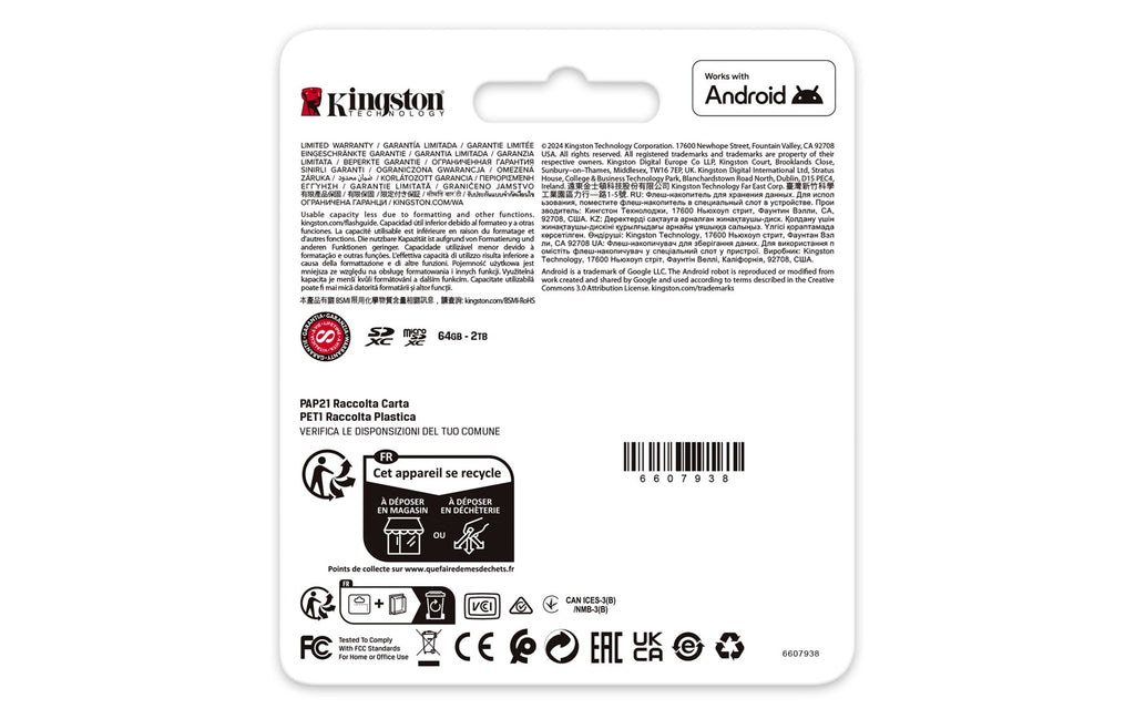 Kingston - Flash Memory Card - 128 GB - SDXC UHS-I - SDG4/128GB