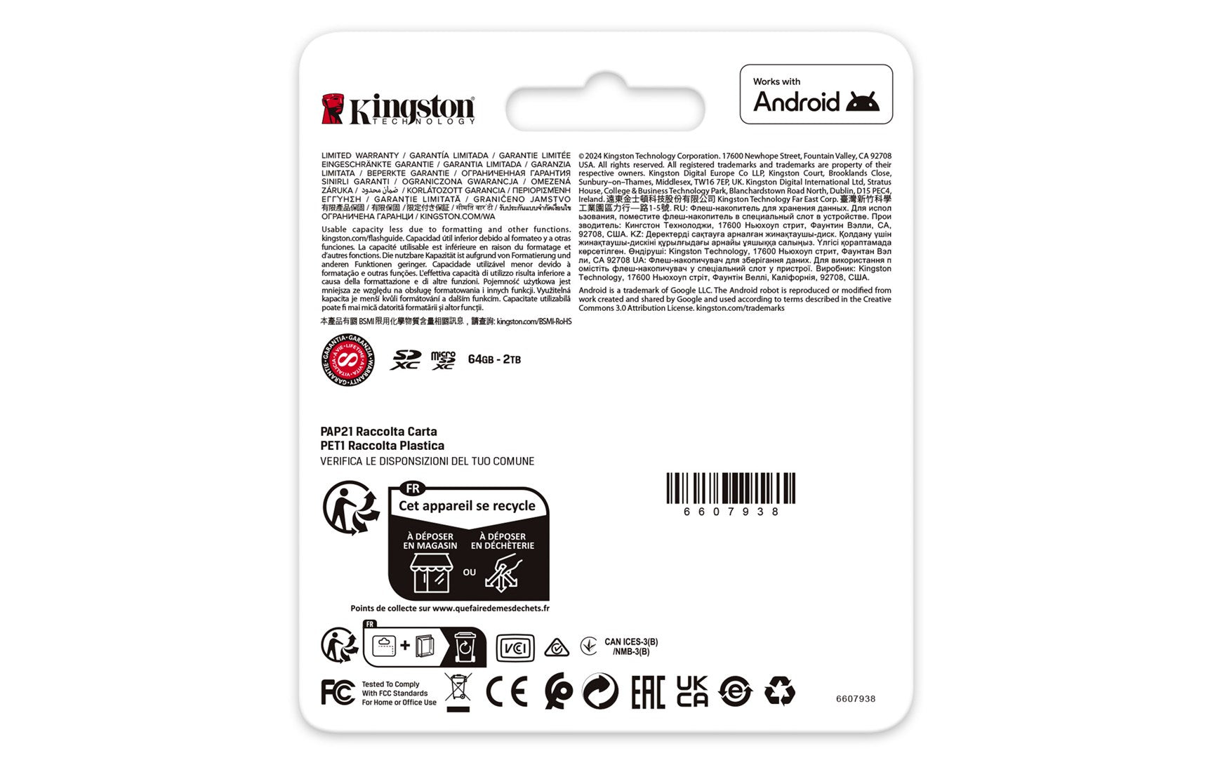 Kingston - Flash Memory Card - 128 GB - SDXC UHS-I - SDG4/128GB