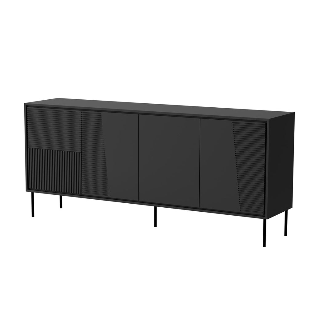 4D ABI Chest of Drawers 200x45x88 Matt Black
