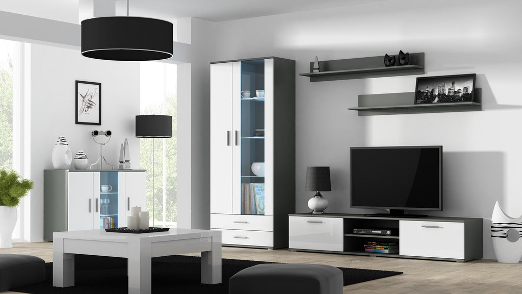 Cama Sideboard 120 cm SOHO S7 Grey/White Gloss
