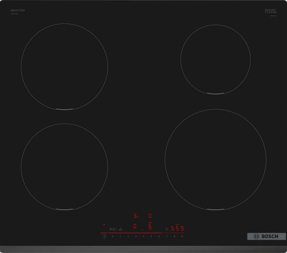 Bosch Serie 6 PIE631HB1E 60 cm 4-zone black built-in induction hob