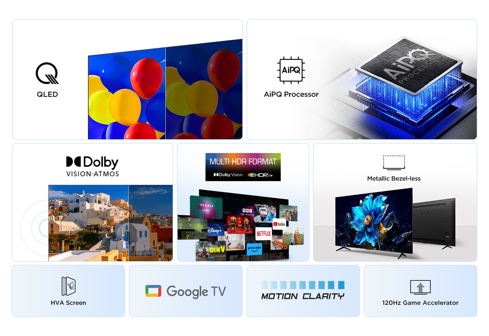TCL P7K 43P7K TV 109.2 cm (43") 4K Ultra HD Smart TV Wi-Fi Metallic cd/m2