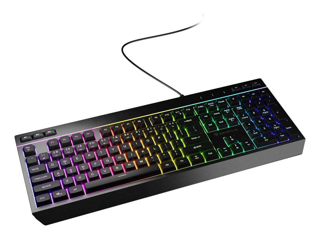 GENESIS Keyboard NKG-2332 RGB LED Backlight QWERTY for Windows 7,10, 11