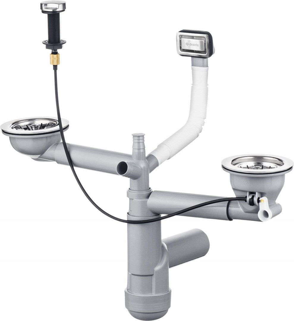 Siphon for 1.5- and 2-bowl granite sink - Space-Saver