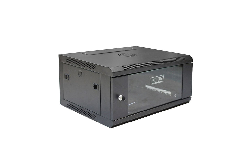 4World Wall Mounted Rack 4U Black Steel 630x450x250mm DN-W19 04U/450/B