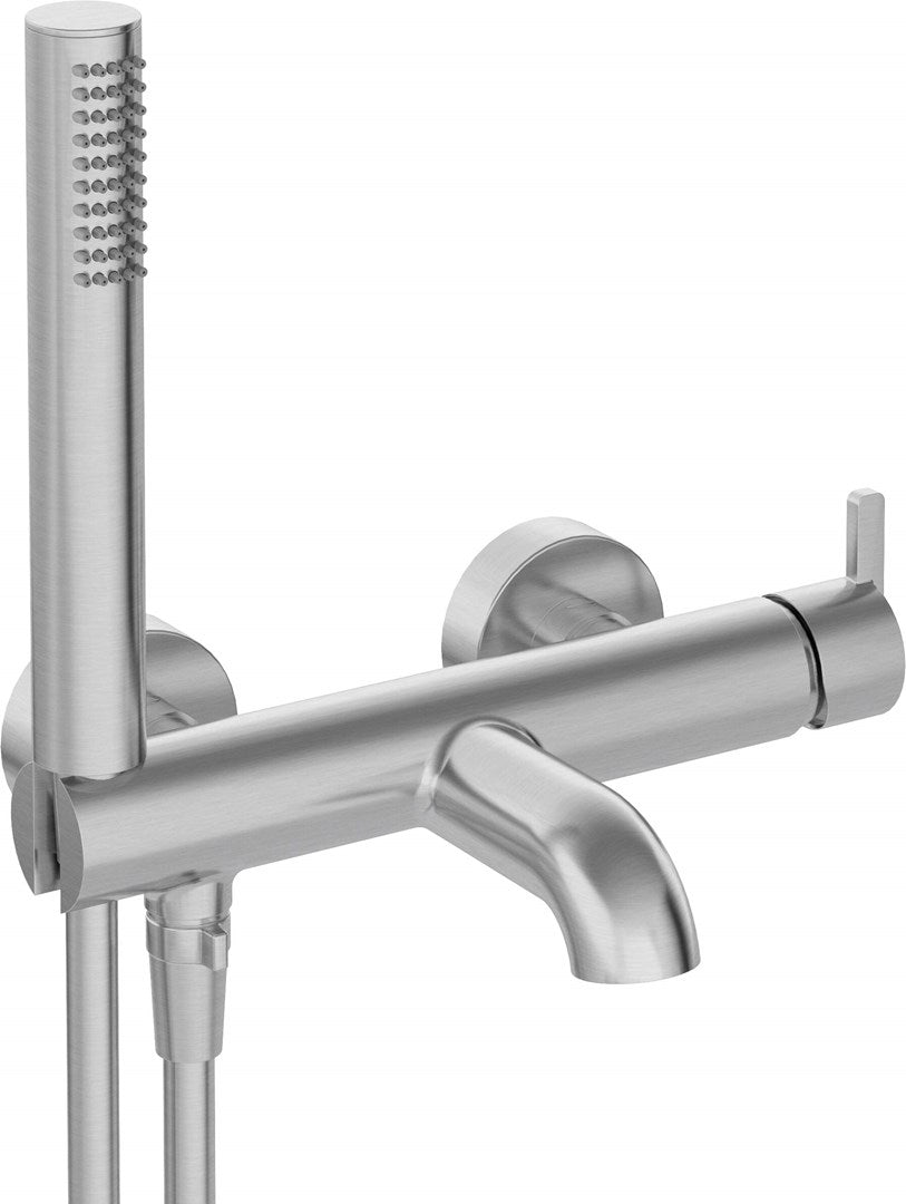 Deante Bathtub Mixer Wall-Mounted Single-Lever Brushed Steel Silia BQSF11M