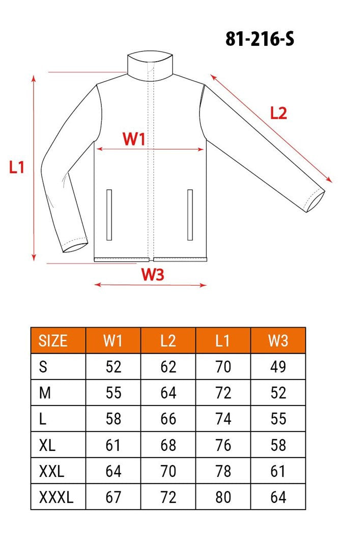 NEO TOOLS Jacket Size S 1000 g 500x25x355 mm Model TOP-81-216-S