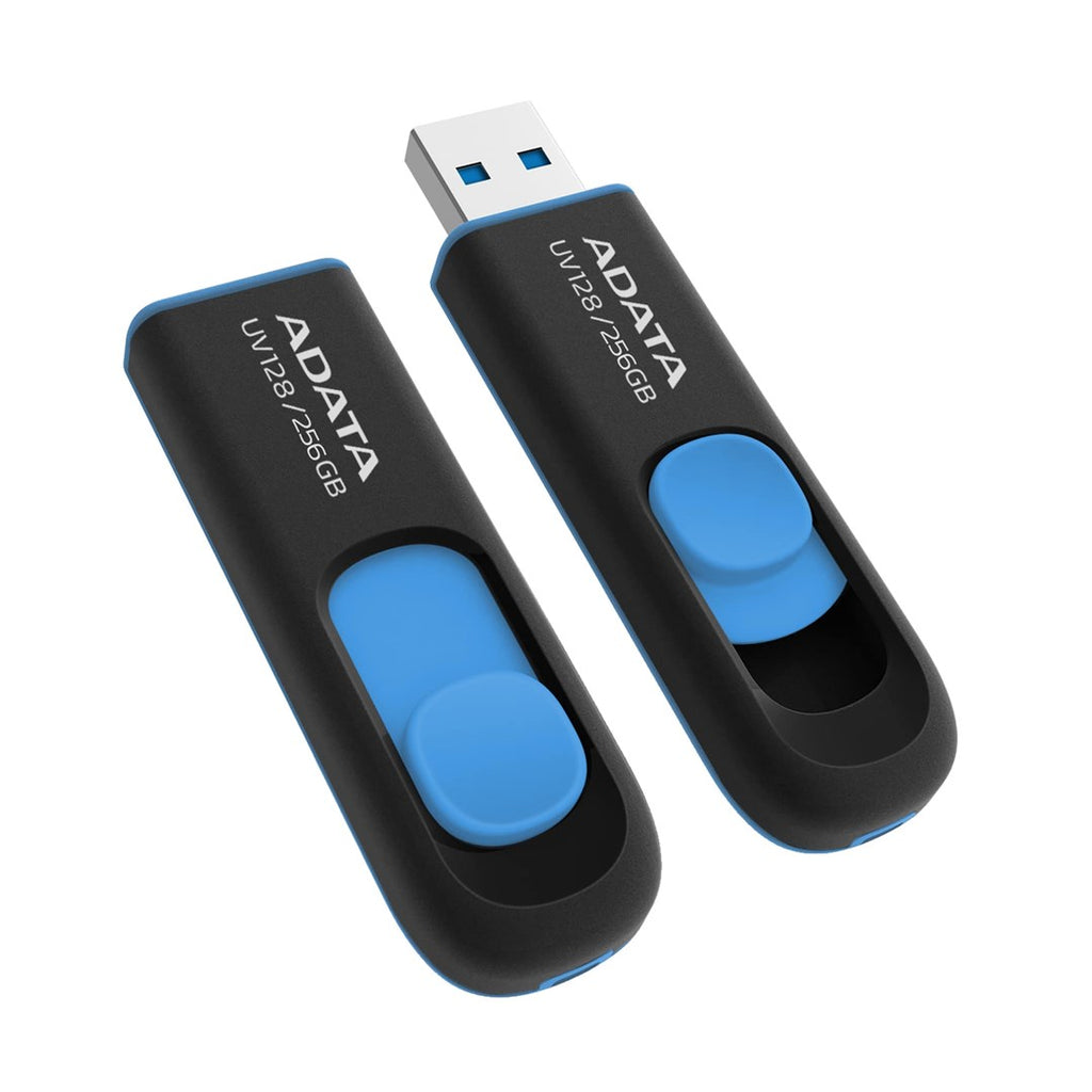 ADATA UV128 USB flash drive 256 GB USB Type-A 3.2 Gen 1 (3.1 Gen 1) Black  Blue