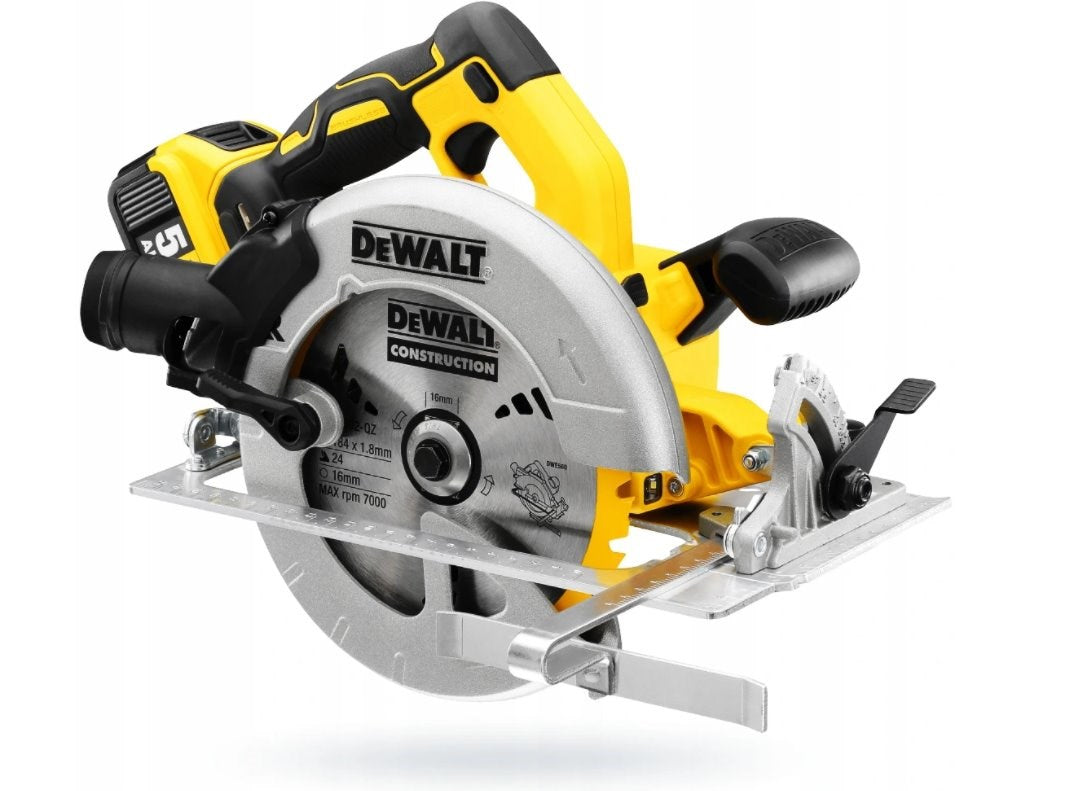 DeWALT Portable Circular Saw DCS570P2-QW - 5500 RPM, 18V, 5Ah Battery, 18.4 cm Blade