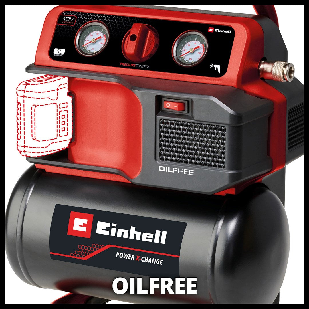 Einhell Battery Compressor TE-AC 18/75 Li OF-Solo 8 bar (4020410)