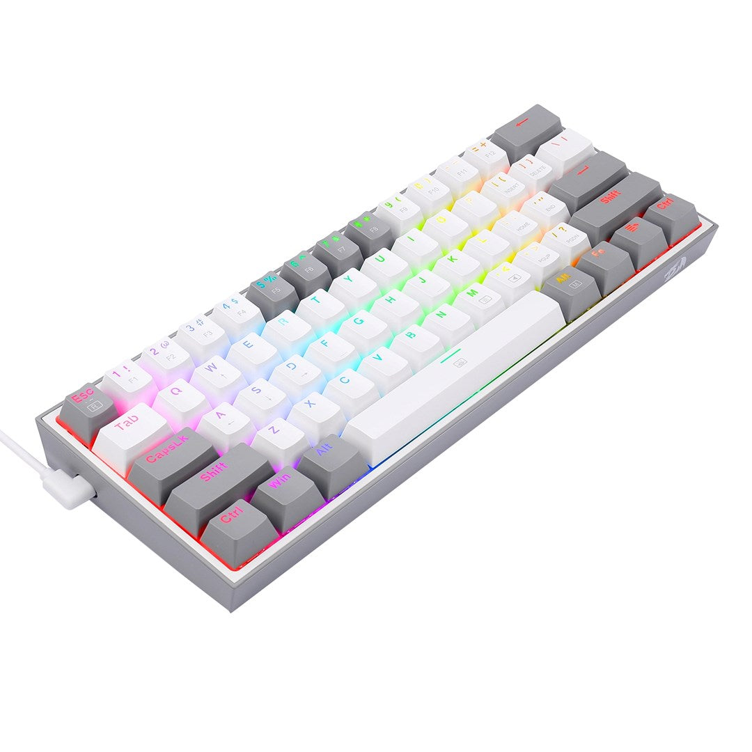 REDRAGON K617-RGB Fizz RGB Keyboard USB Grey, White - K617WG-RGB