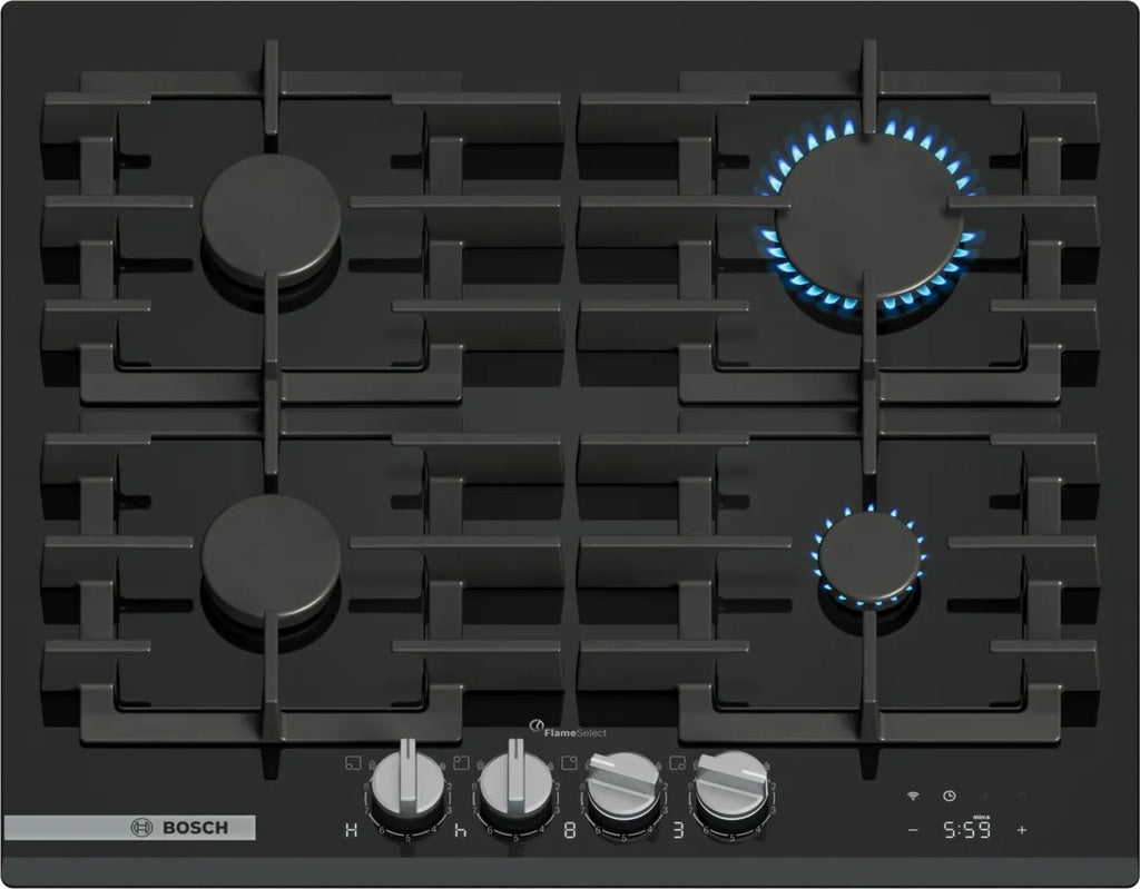 Bosch PRP6A6H40 Gas Hob Built-in 60 cm 4 Zones Black