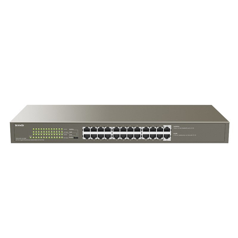 Tenda TEG1124P-24-250W Unmanaged Gigabit Ethernet Switch with PoE 24 Ports Networks