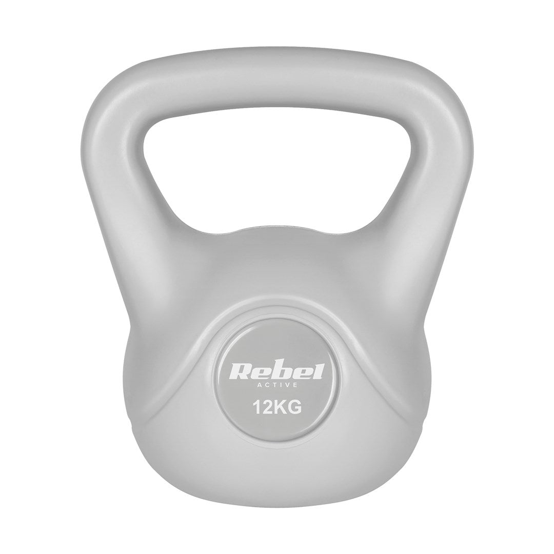 REBEL ACTIVE Kettlebell 12 kg Bituminous Gray