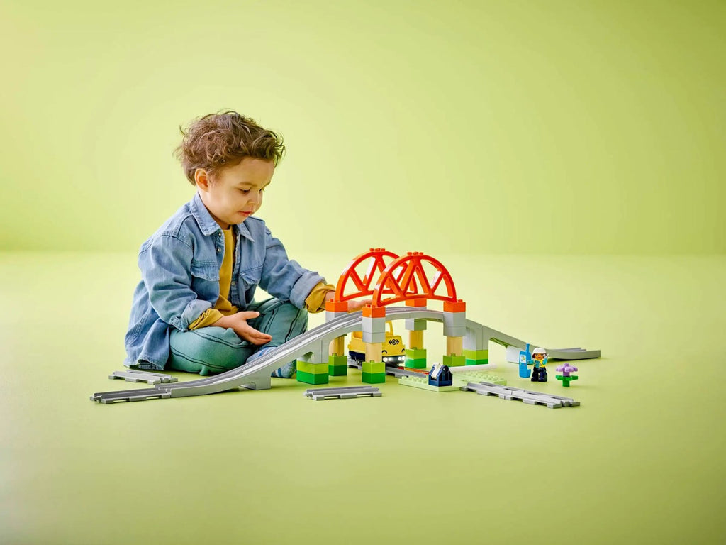 LEGO DUPLO TOWN Train Bridge and Railway Tracks Expansion Set 10426