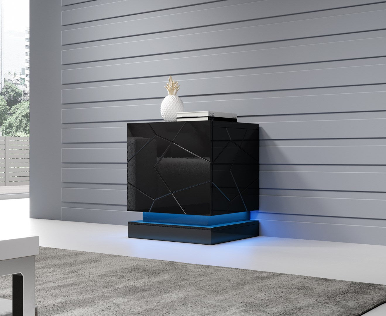 QIU Bedside Table Lighting 2 pcs Blue
