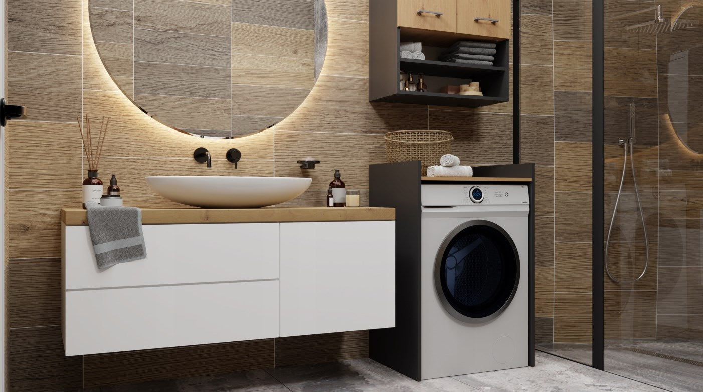 POLA NP Anthracite Artisan Washing Machine Cabinet 64x50x97.5 cm
