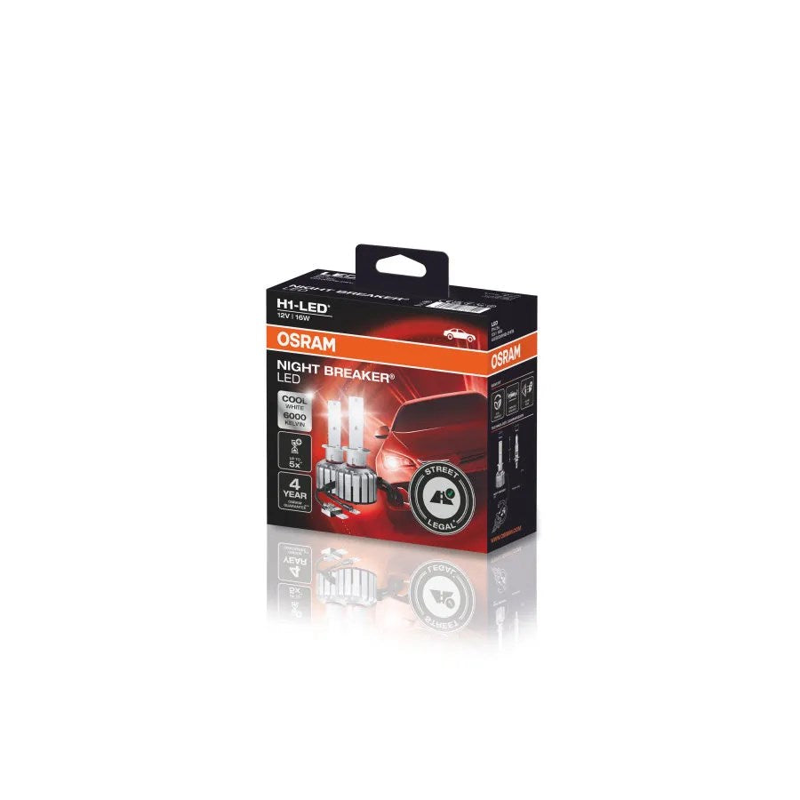 LED Bulb Set of 2pcs H1 12V 16W - NIGHT BREAKER