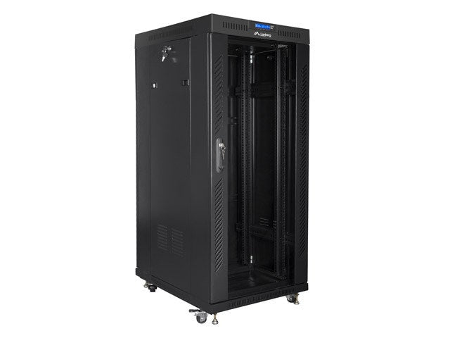LANBERG FREE STANDING 19  RACK CABINET 27U 600x600 BLACK
