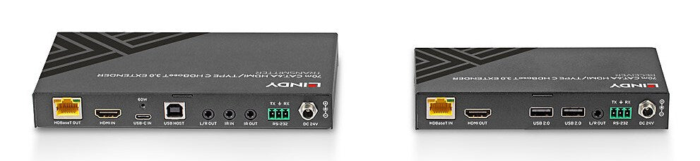 Lindy 70 m Cat.6A TypeC & HDMI HDBaseT 3.0 KVM Extender - 38346