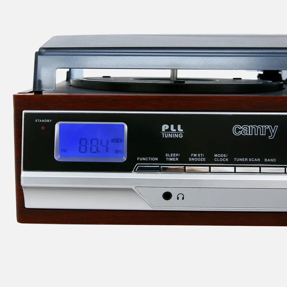 Camry Premium CR1113 Belt-Drive Audio Turntable Black Chrome