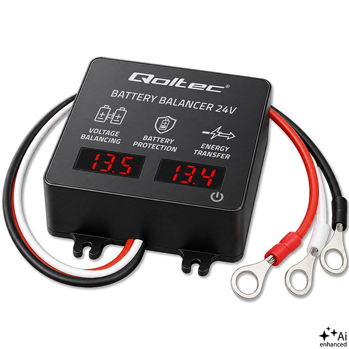 Qoltec Voltage Balancer 24V for 2 x 12V Batteries 5A AGM GEL LiFePO4 LED Model 51078