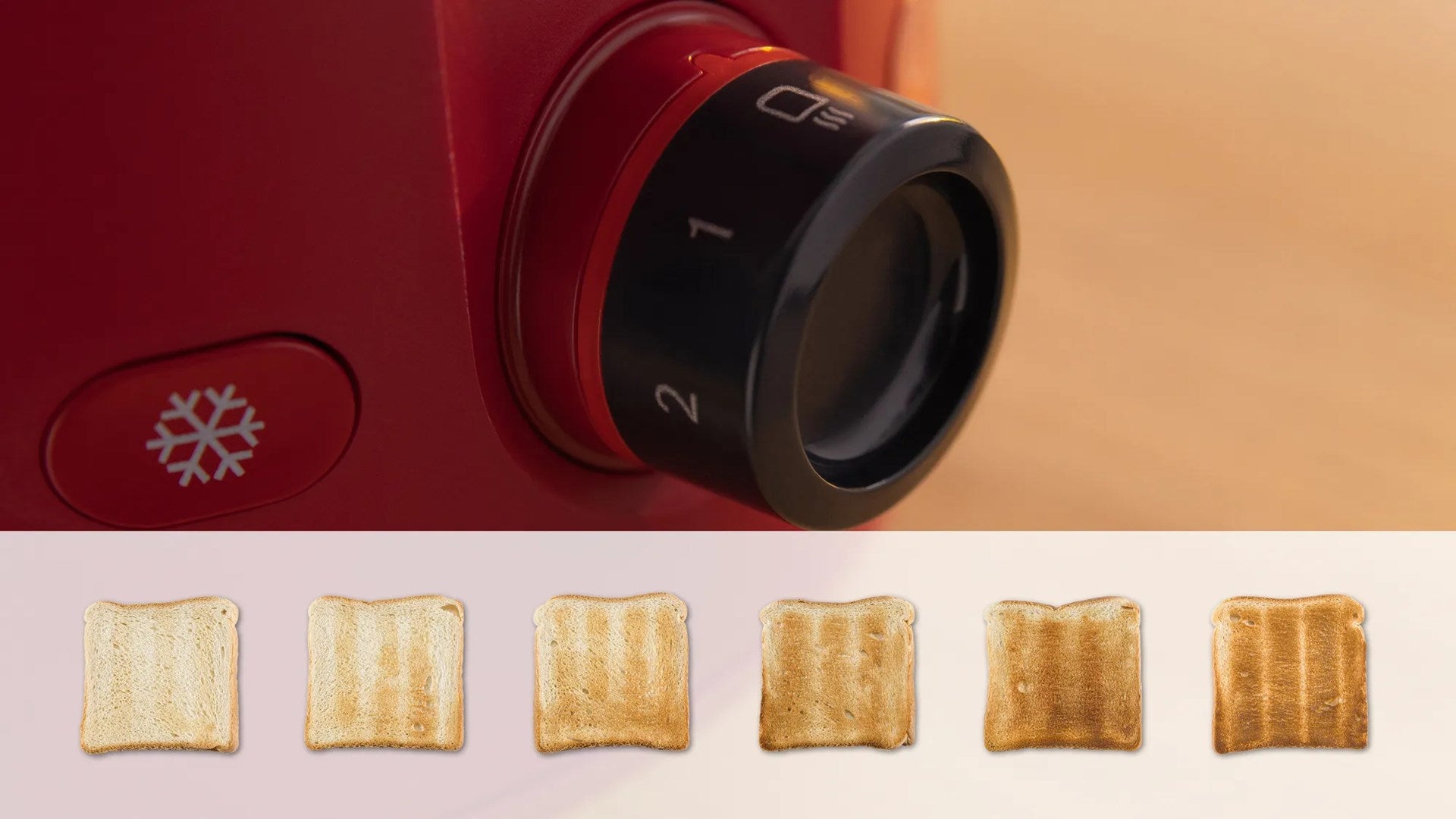 Bosch TAT2M124 Toaster 2 Slice 950 W Red - Compact with Bun Warmer