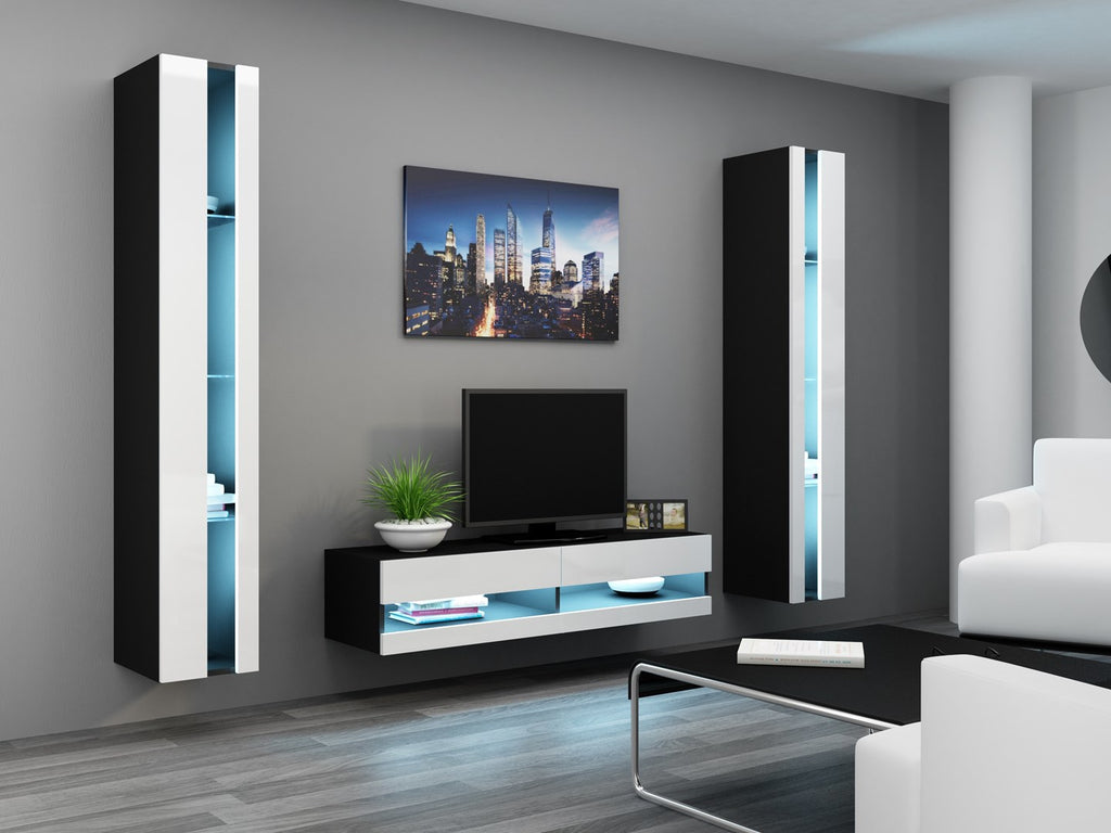Cama VIGO NEW TV Stand 30/140/40 Black/White Gloss