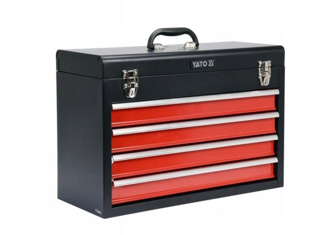 Yato YT-08874 small parts/tool box Stainless steel Black  Red