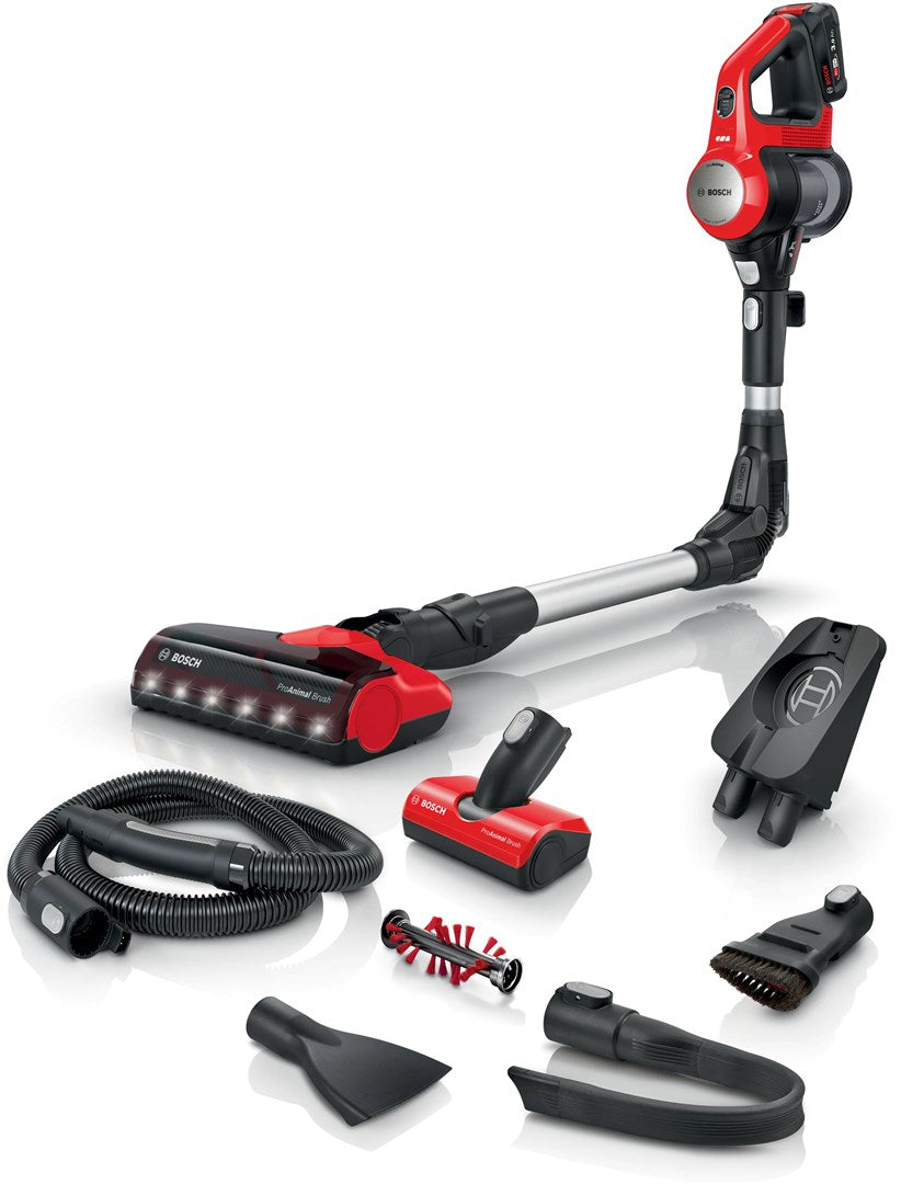 Bosch BCS711PET Stick Vacuum Battery Bagless 0.3 L Black Red 3 Ah