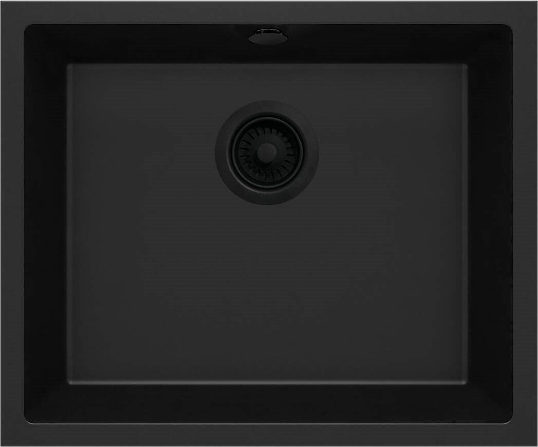 DEANTE Granite Sink 1-Bowl Undermount 55x46 cm Nero