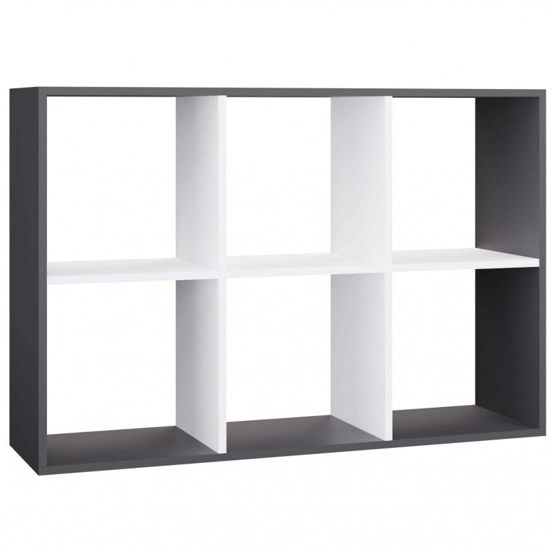 MALAX 2X3 Shelving Unit Anthracite/White - Model MALAX 2X3