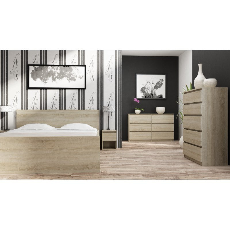 TOP E SHOP Chest of Drawers M6 120 SON 2X3 - Modern Oak Finish