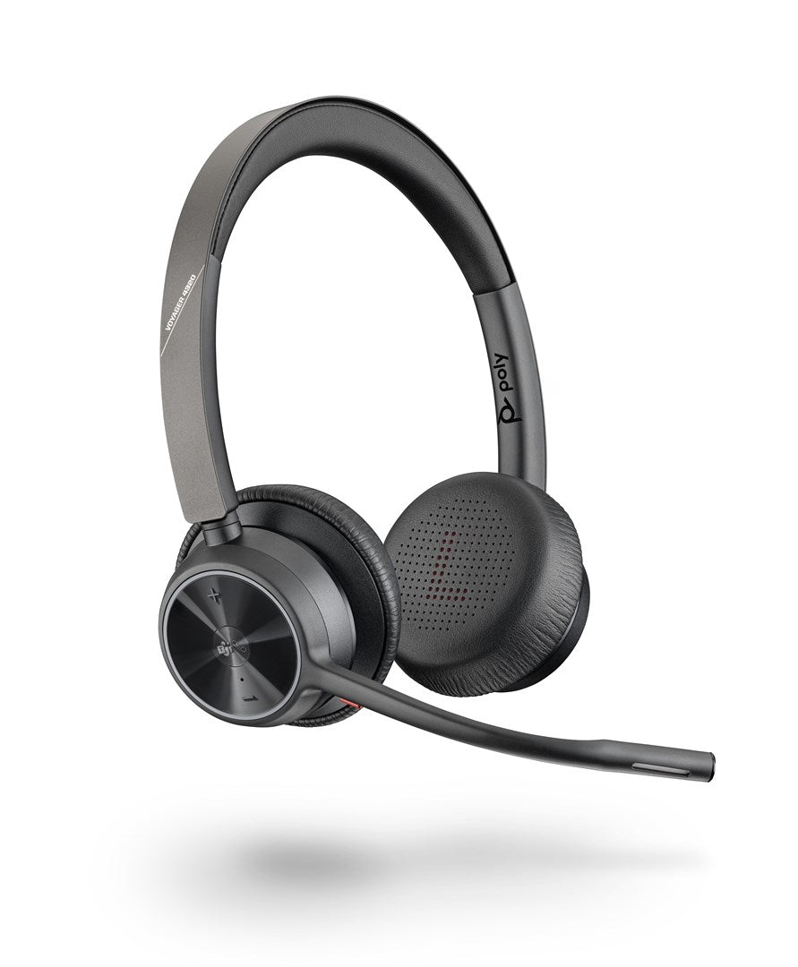 Hewlett-Packard Poly Voyager 4320 USB-A Headset - Microsoft Teams Certified, 91 m Range, Active Noise Cancelling