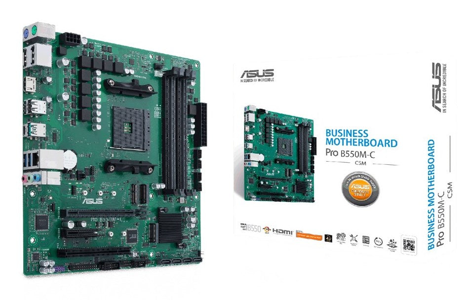 ASUS Pro B550M-C/CSM Micro ATX Motherboard Socket AM4 AMD B550 Chipset Gen2